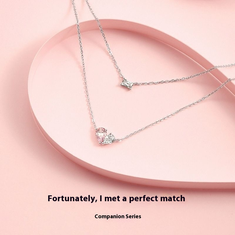 FanciMe Vòng cổ hai lớp Thiết kế sang trọng Dây chuyền xương đòn Trang sức tối giản độc đáo