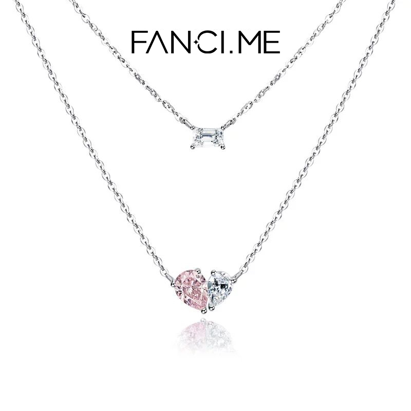 FanciMe Vòng cổ hai lớp Thiết kế sang trọng Dây chuyền xương đòn Trang sức tối giản độc đáo
