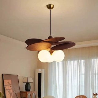AIMI Sắt Rèn Mây Dệt Trần Đèn Thủy Tinh Lampshade Bàn Ăn Đèn Chùm Phòng Khách Nhà Bếp Thanh Trang Trí Đèn Treo