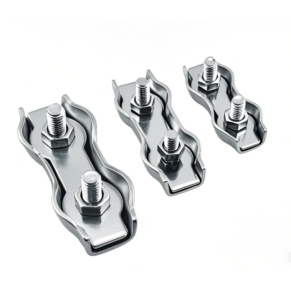 Kẹp dây, kẹp đơn, kẹp đôi, kẹp cáp thép không gỉ 304, kẹp dây M2-M8