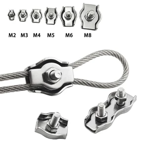 Kẹp dây, kẹp đơn, kẹp đôi, kẹp cáp thép không gỉ 304, kẹp dây M2-M8