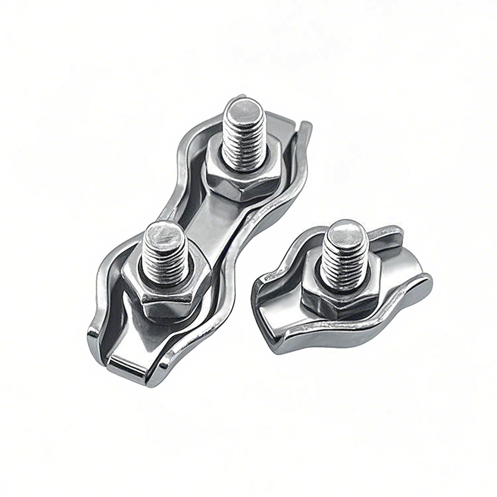Kẹp dây, kẹp đơn, kẹp đôi, kẹp cáp thép không gỉ 304, kẹp dây M2-M8