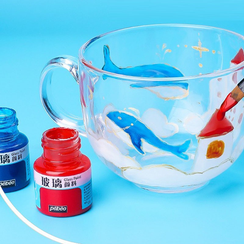 Pebeo Thủy Tinh Sắc Tố Silicon Thủy Tinh Tranh Bán Buôn Tự Làm Chống Thấm Nước Vẽ Tay Không Cần Nướng Màu Cửa Sổ Gốm Sứ Hữu Cơ