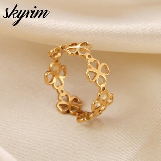 SKYRIM Phụ Nữ Vòng Loop Clover Mẫu Thời Trang Trang Sức Cho Cặp Vợ Chồng
