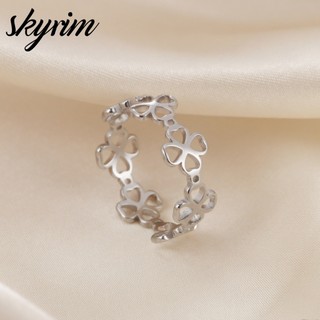 SKYRIM Phụ Nữ Vòng Loop Clover Mẫu Thời Trang Trang Sức Cho Cặp Vợ Chồng