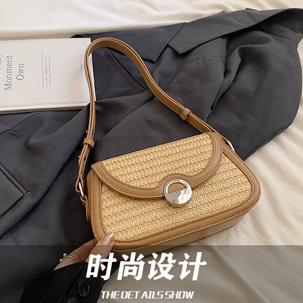 Túi Dệt Nữ Ống Hút Túi Nữ Phong Cách Mới Nách Túi Đeo Vai Túi Đeo Ngang
