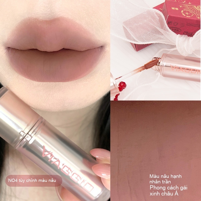 VIAGIO Pixel Matte Lip Glaze Non-Stick Cup Son môi không khí không phai màu