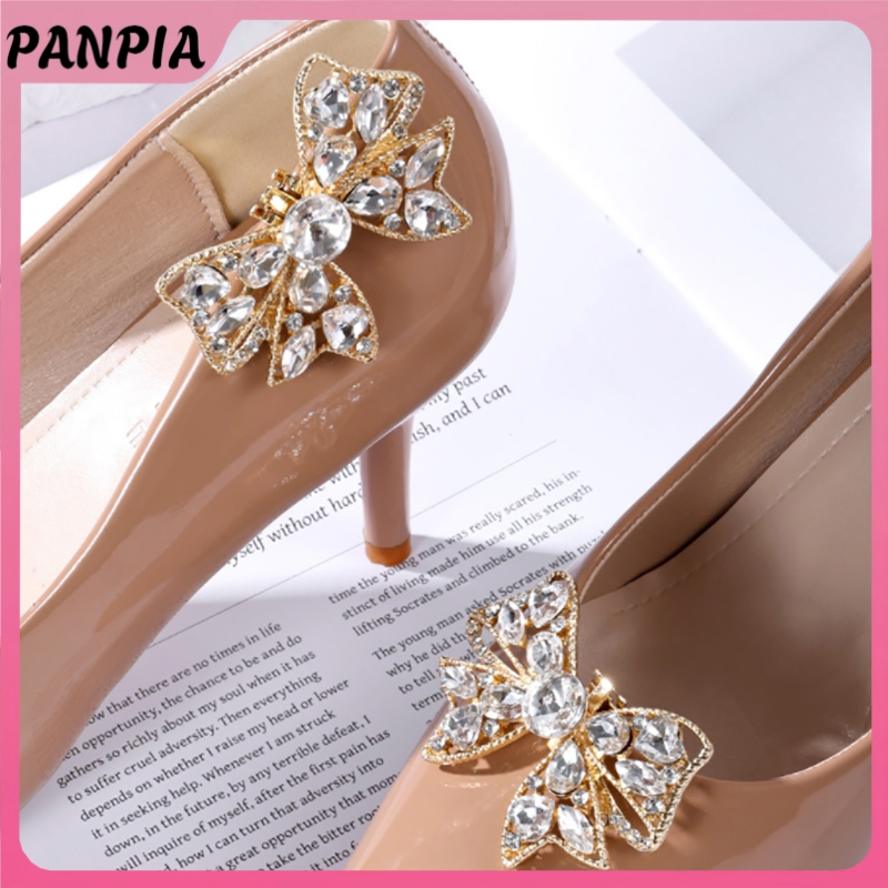 Panpia 1 Nơ Giày Kẹp Giày Cưới Cao Gót Trang Trí Nữ Quyến Rũ Giày Khóa Trang Trí Kẹp Giày Phụ Kiện HEVN