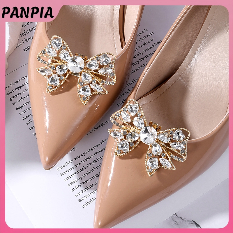 Panpia 1 Nơ Giày Kẹp Giày Cưới Cao Gót Trang Trí Nữ Quyến Rũ Giày Khóa Trang Trí Kẹp Giày Phụ Kiện HEVN