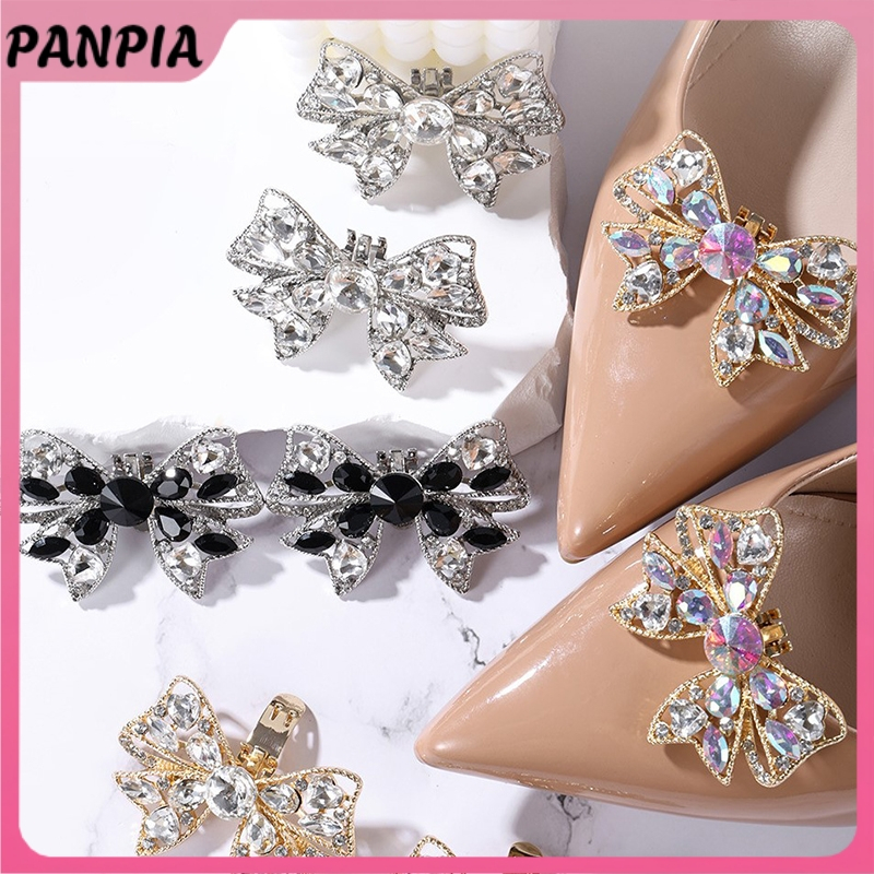 Panpia 1 Nơ Giày Kẹp Giày Cưới Cao Gót Trang Trí Nữ Quyến Rũ Giày Khóa Trang Trí Kẹp Giày Phụ Kiện HEVN