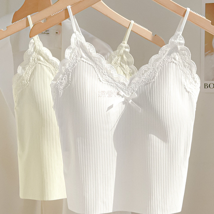 Pure Desire Ren Camisole Áo ngực mùa hè dành cho nữ có đệm ngực Mặt sau đẹp