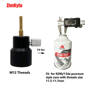 Bộ chuyển đổi làm đầy sang R134a Chất làm lạnh R290 Hộp đựng chai phong cách thủng khí M12, M14 cho tạp chí Phụ kiện mềm không khí