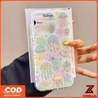 Ốp Lưng Cho OPPO Reno 16F Reno 15F Reno14F Reno14pro Reno13F Reno11 F Reno10Pro Reno8T Reno8Z Reno7Z Reno6Z Reno8 Reno5 Reno4 sứa Đại Dương Xanh Tươi IMD Chống Sốc TPU p
