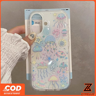 Ốp Lưng Cho OPPO Reno 16F Reno 15F Reno14F Reno14pro Reno13F Reno11 F Reno10Pro Reno8T Reno8Z Reno7Z Reno6Z Reno8 Reno5 Reno4 sứa Đại Dương Xanh Tươi IMD Chống Sốc TPU p