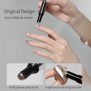 ANNIES Magic Mirror Phấn 0,5g Đi kèm với Bột Chà Silicone Nhiều Màu Tùy Chọn Gương Aurora Powder