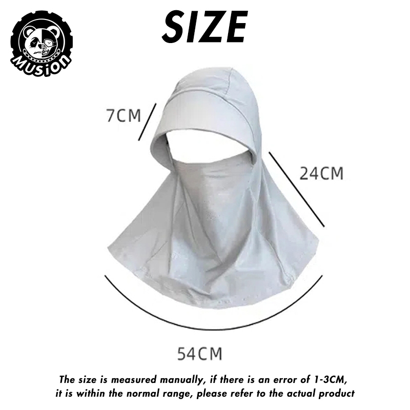 Musion Ice Silk Sunscreen Cap Uv Protection Face Mask Design For Full Face Mask Chống nắng Mặt nạ thoáng khí Mặt nạ có thể giặt được Mũ