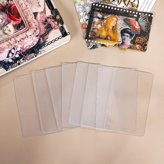 JIANWU 20 Chiếc Trong Suốt Trống DIY Dụng Cụ Chất Liệu Thẻ PVC Cắt Guka Thẻ ATC Thẻ Sáng Tạo DIY Tạp Chí Sổ Lưu Niệm Văn Phòng Phẩm