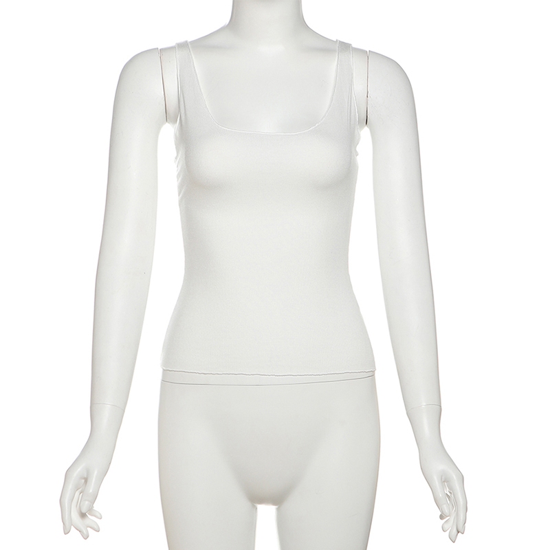 Cutenew Gợi Cảm Áo Sling U Cổ Áo Tắt Tay Skinny Cá Tính Nóng Gà Con Nhìn Mỏng Hơn Thời Trang Không Khí Phong Cách Nóng Mới