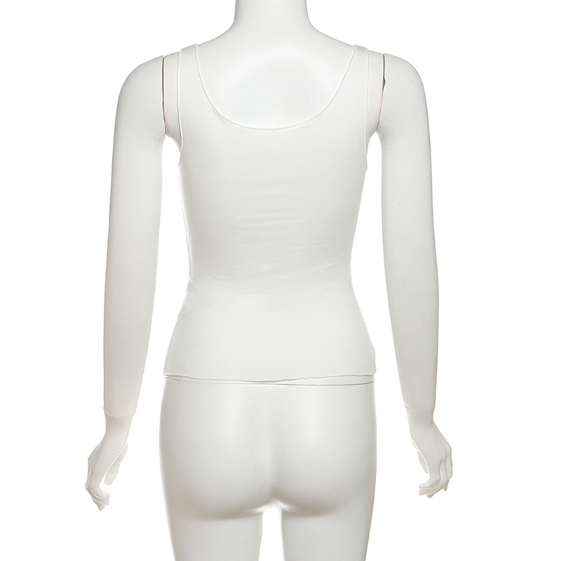 Cutenew Gợi Cảm Áo Sling U Cổ Áo Tắt Tay Skinny Cá Tính Nóng Gà Con Nhìn Mỏng Hơn Thời Trang Không Khí Phong Cách Nóng Mới