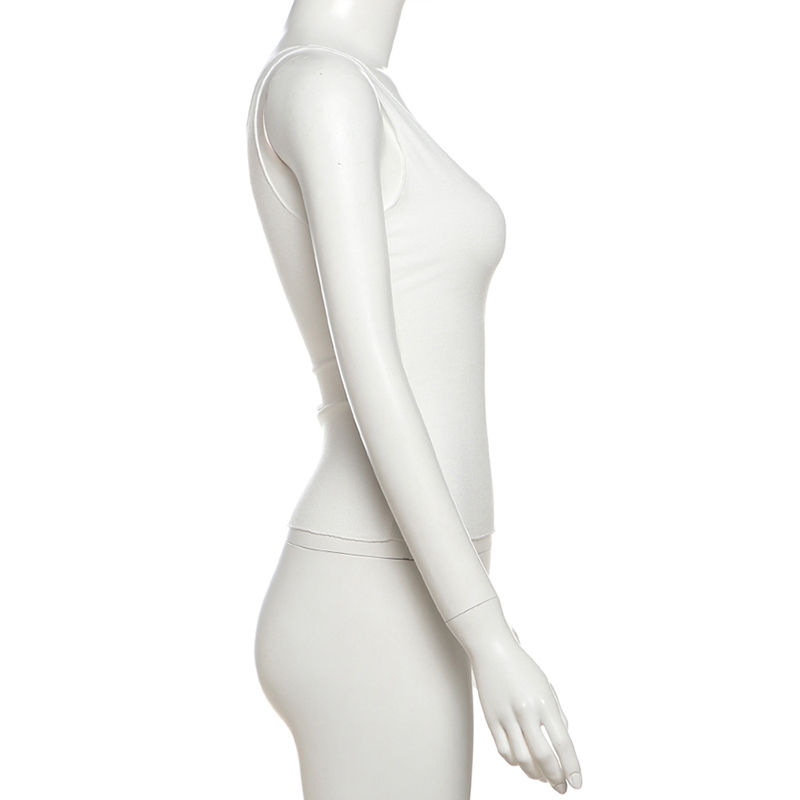 Cutenew Gợi Cảm Áo Sling U Cổ Áo Tắt Tay Skinny Cá Tính Nóng Gà Con Nhìn Mỏng Hơn Thời Trang Không Khí Phong Cách Nóng Mới
