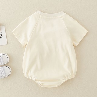 Mùa hè Sơ Sinh Bé Trai Bé Gái Cotton Chữ Dễ Thương Thỏ Rời Phù Hợp Với Áo Liền Quần Mềm Mại Và Thoải Mái (0-24 tháng)