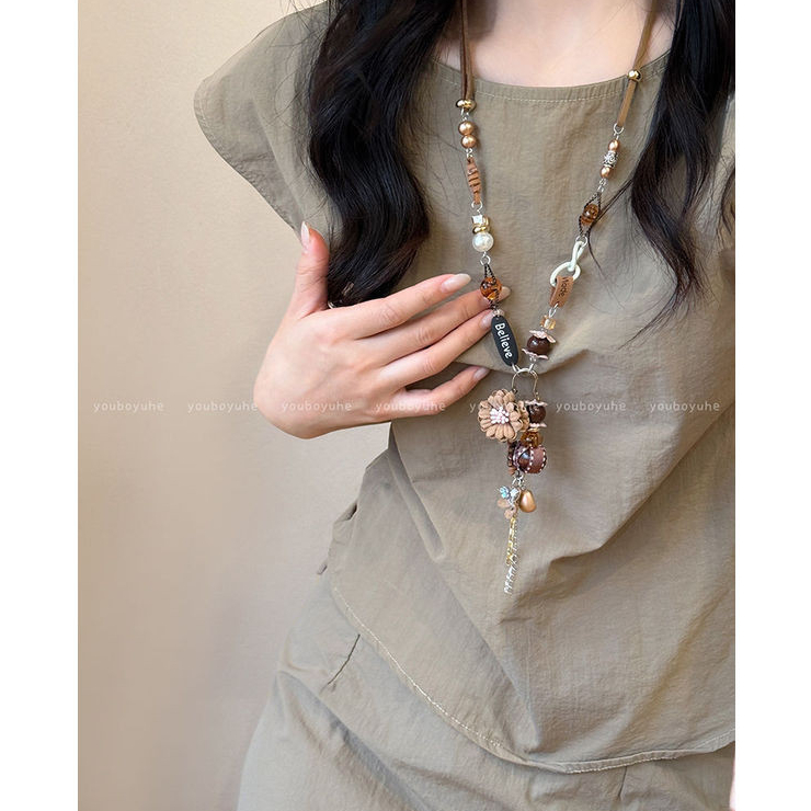 Vòng cổ ngọc trai hoa Bohemian