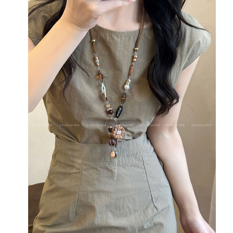Vòng cổ ngọc trai hoa Bohemian