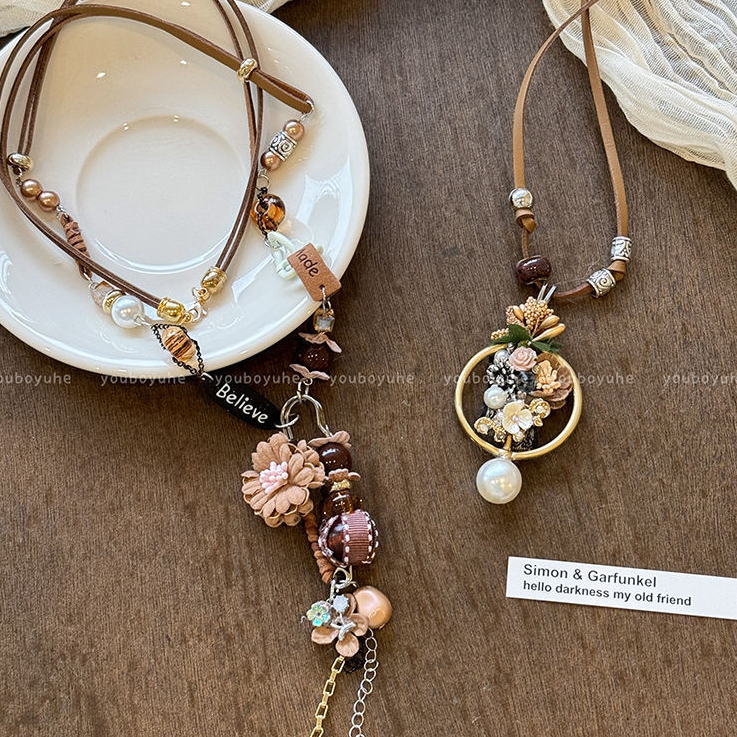 Vòng cổ ngọc trai hoa Bohemian