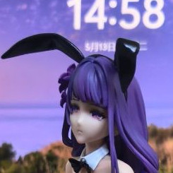 25cm Genshin Impact Raiden Shogun Beelzebul Bunny Girl Phiên bản tỷ lệ 1 / 6 PVC Hình