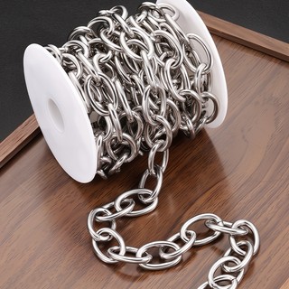Chuỗi DIY từ thép không gỉ hình bầu dục 8 nhân vật, bán thành phẩm chuỗi chống nước