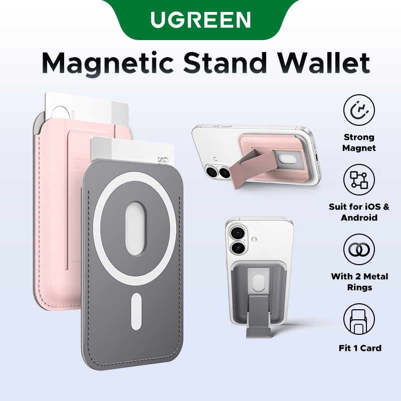 Đế & Ví điện thoại Snap-on UGREEN Nam châm mạnh mẽ Android / iPhone Universal cho iPhone 16 Pro Max/iPhone 17 Pro Max/iPhone 18 Pro Max