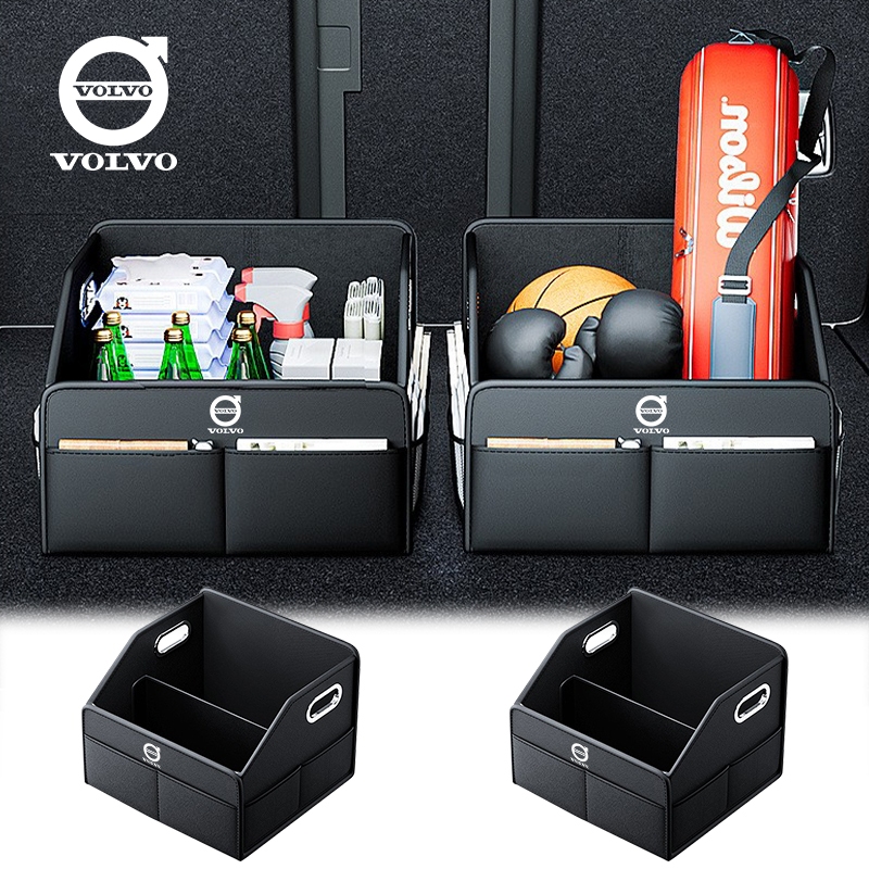 Hộp Bảo Quản Ô Tô Đa Năng Thân Xe Da Có Thể Gập Lại Tổ Chức Cho Volvo XC90 XC70 XC60 V40 V50 V60 S50 S60 S70 S90