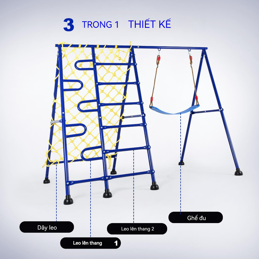 Bộ xích đu ngoài trời cao cấp Leikefitness cho trẻ em - Swing sân chơi bền bỉ và thú vị