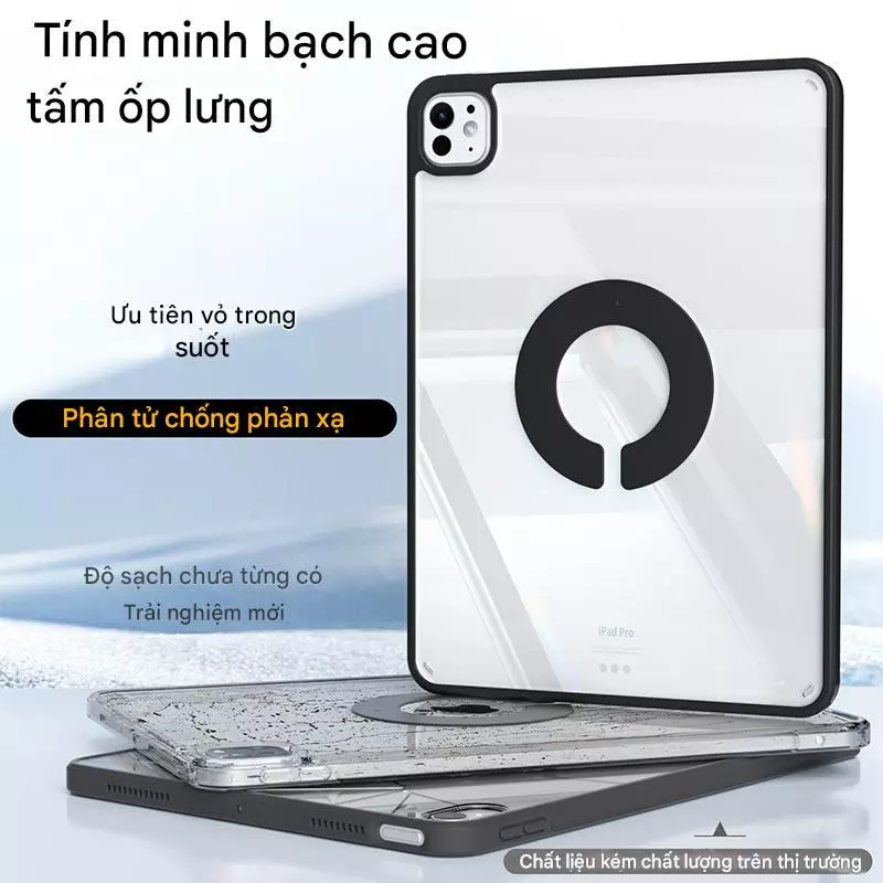 【Shipping from Vietnam】KENKE ốp lưng iPad, nắp gập chữ Y Tranh graffiti Vỏ tablet cứng trong suốt ch