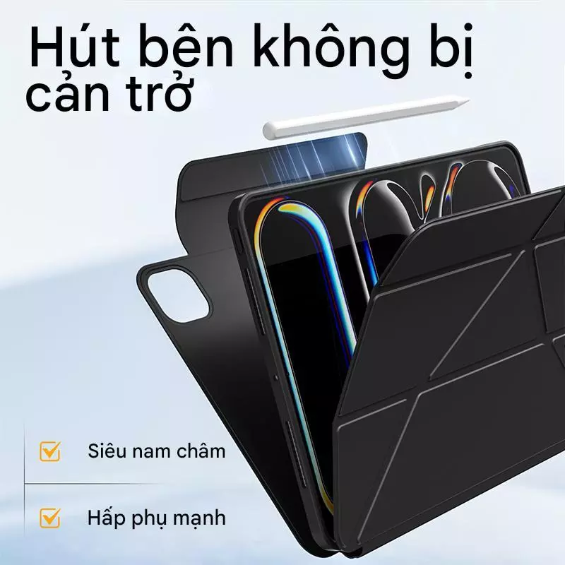 【Shipping from Vietnam】KENKE ốp lưng iPad, nắp gập chữ Y Tranh graffiti Vỏ tablet cứng trong suốt ch