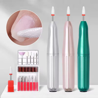 ANNIES Máy tẩy móng tay bút di động điện, đầu đánh bóng miễn phí