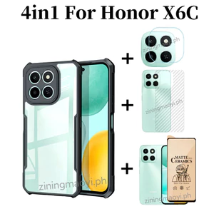 Ốp điện thoại di động chống rơi 4in1 Honor X6C cho Honor X7C X8C X6B X7B X8B Phim gốm và ống kính máy ảnh và phim mặt sau