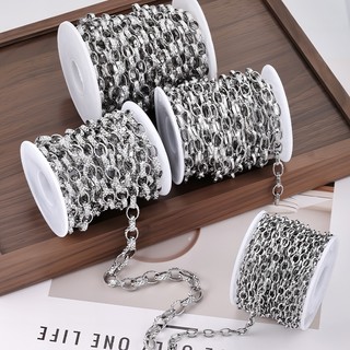 Flat Hình Bầu Dục In Chữ Thập Túi DIY Mặt Dây Chuyền Dây Chuyền Colorfast Thép Không Gỉ Chống Thấm Nước Bán Thành Chuỗi Trang Sức