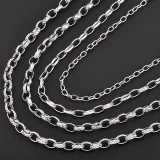 Flat Hình Bầu Dục In Chữ Thập Túi DIY Mặt Dây Chuyền Dây Chuyền Colorfast Thép Không Gỉ Chống Thấm Nước Bán Thành Chuỗi Trang Sức