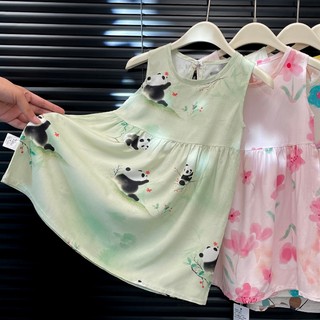 MuyoNowo Đầm Mùa Hè Nữ Vải Lụa Size 6-28kg Bé Tee