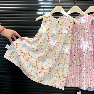 MuyoNowo Đầm Mùa Hè Nữ Vải Lụa Size 6-28kg Bé Tee