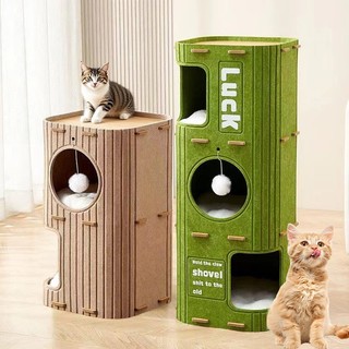 Khung Leo Mèo Cây Mèo Với Mèo Scratcher Tất Cả Trong Một Nhiều Lớp Có Thể Gập Lại Kèm Theo Tháp Mèo Cho Nhiều Mèo