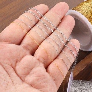 Thép không gỉ 0.6mm Chống thấm nước hàn hình bầu dục Chữ thập DIY Chuỗi hạt mạ vàng 18k