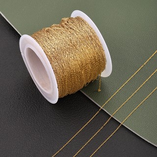 Thép không gỉ 0.6mm Chống thấm nước hàn hình bầu dục Chữ thập DIY Chuỗi hạt mạ vàng 18k