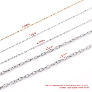 Thép không gỉ 0.6mm Chống thấm nước hàn hình bầu dục Chữ thập DIY Chuỗi hạt mạ vàng 18k