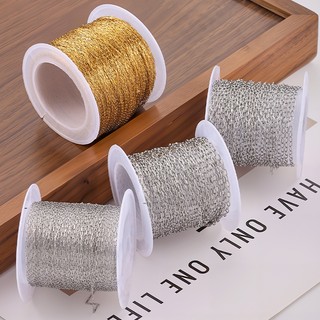 Thép không gỉ 0.6mm Chống thấm nước hàn hình bầu dục Chữ thập DIY Chuỗi hạt mạ vàng 18k