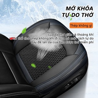 SEAMETAL Đa Năng Băng Lụa Ghế Ô Tô 3D Da Đệm Thoáng Khí Chống Trơn Sét Ghế Ô Tô Thảm Bảo Vệ Bao Da