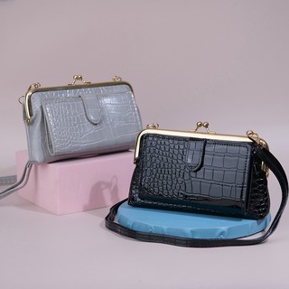 2025 Phong Cách Mới Nữ Túi Điện Thoại Di Động Messenger Túi Nhỏ Màu Trơn Cô Gái Retro Thời Trang Túi Đeo Vai Nhiều Thẻ Ví