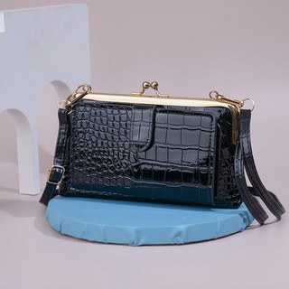 2025 Phong Cách Mới Nữ Túi Điện Thoại Di Động Messenger Túi Nhỏ Màu Trơn Cô Gái Retro Thời Trang Túi Đeo Vai Nhiều Thẻ Ví