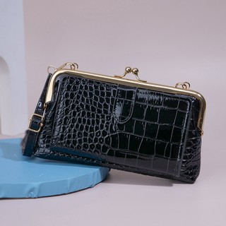 2025 Phong Cách Mới Nữ Túi Điện Thoại Di Động Messenger Túi Nhỏ Màu Trơn Cô Gái Retro Thời Trang Túi Đeo Vai Nhiều Thẻ Ví